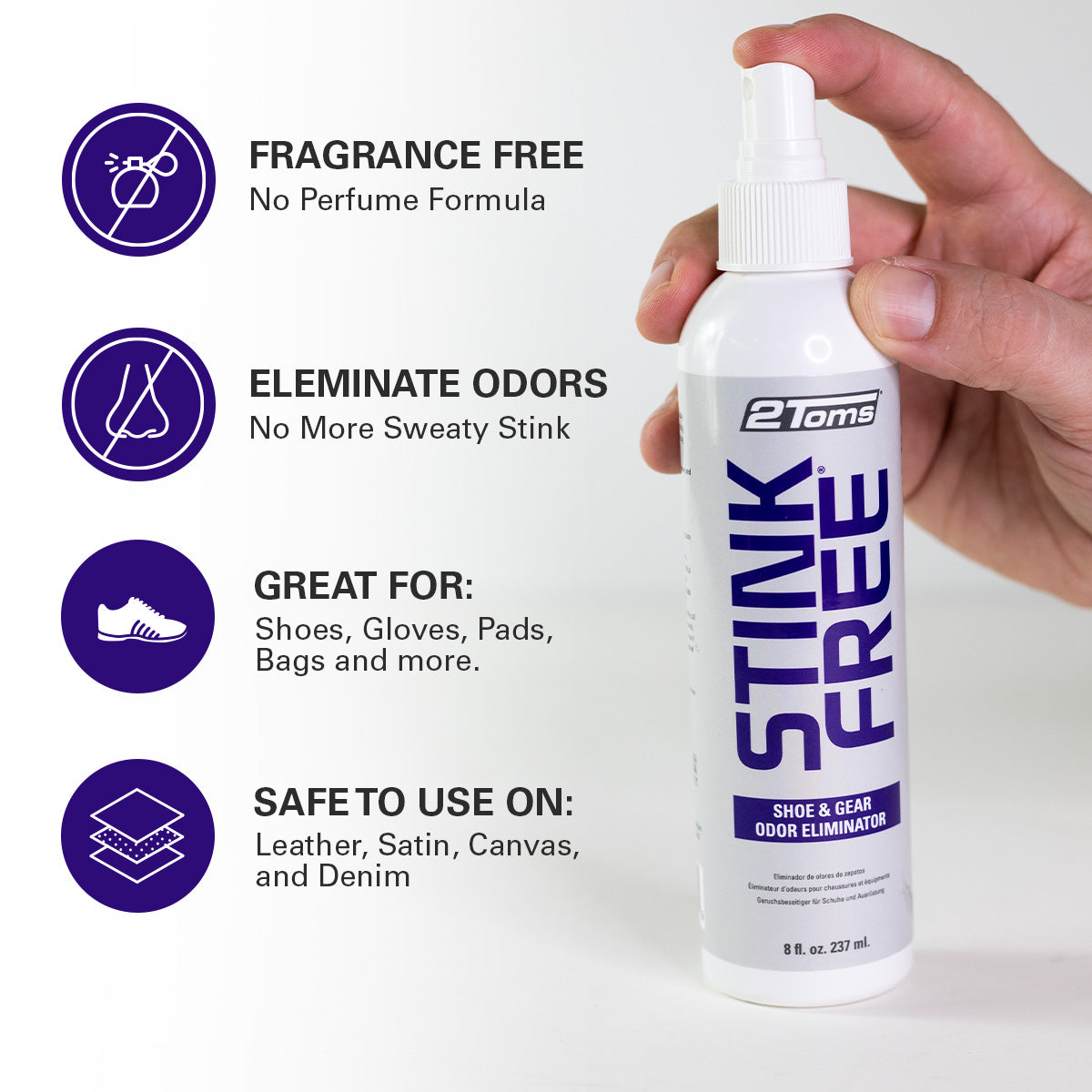 2Toms StinkFree Spray Features