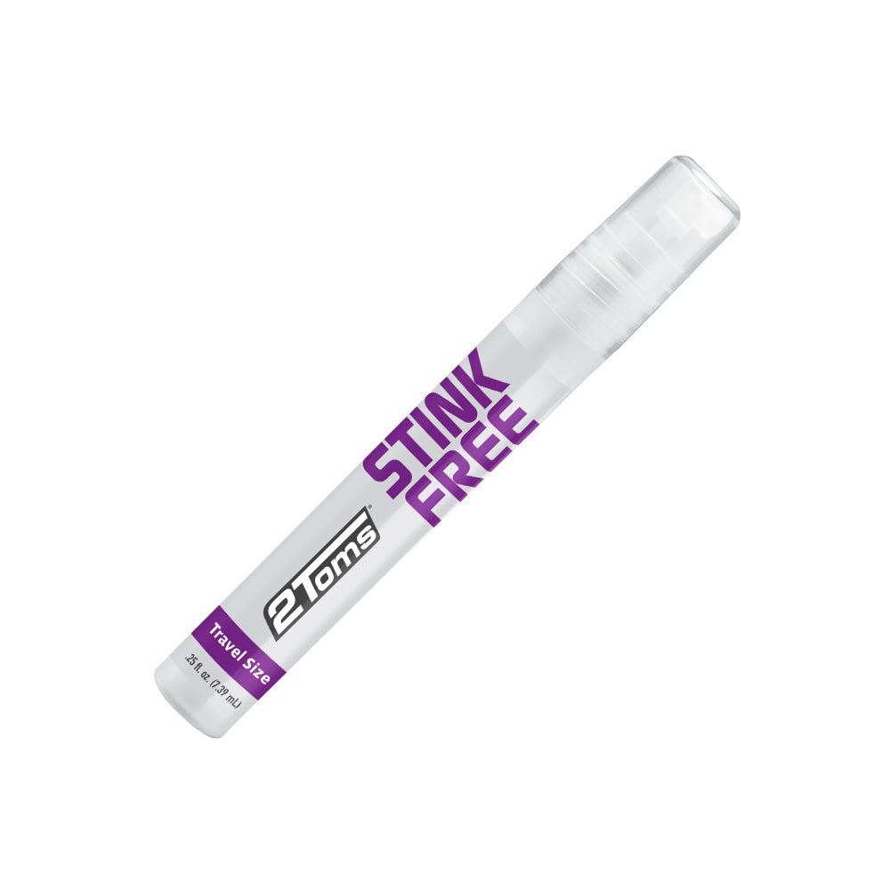 2Toms StinkFree Shoe & Gear Odor Eliminator Spray, 8oz & Travel Size with Display