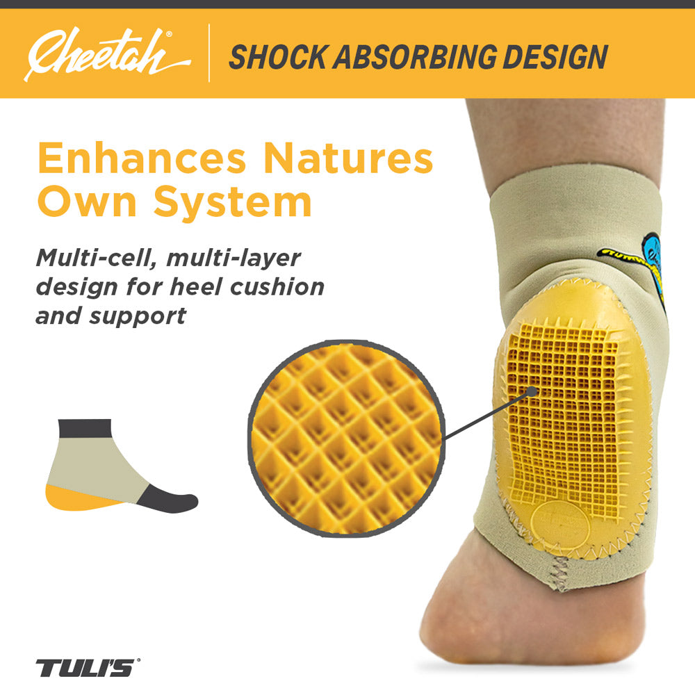 Bottom view of the Tuli's Cheetah heel cup