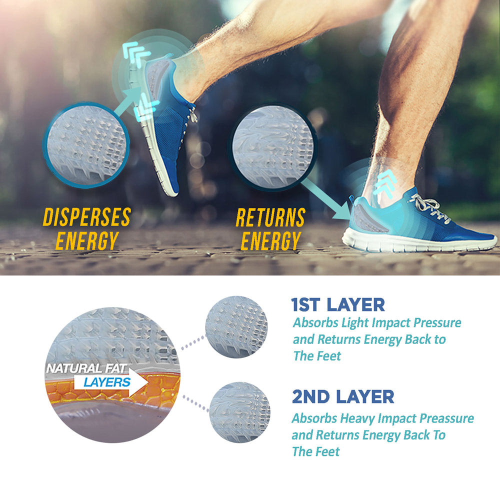 Illustration of Runner wearing Tuli's Heavy Duty GEL Heel Cups