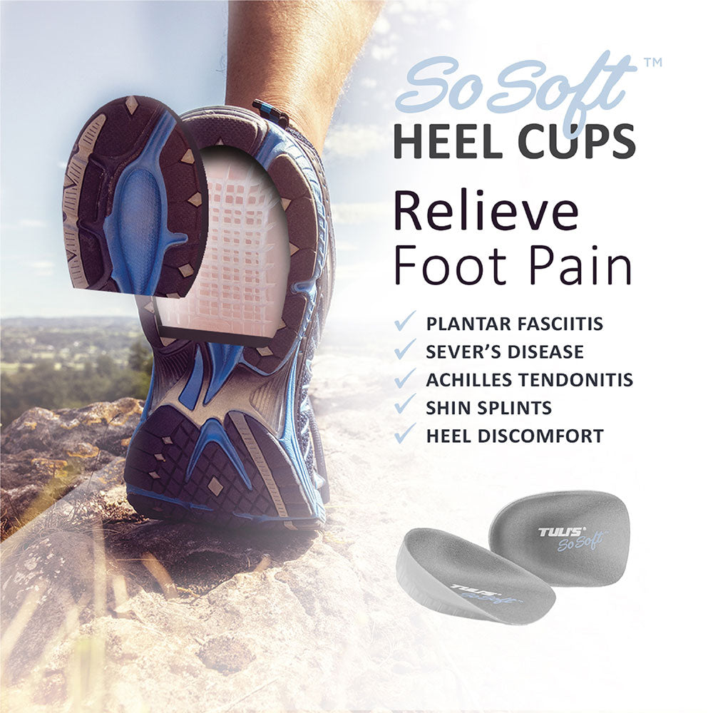 Runner wearing the Tuli's So Soft Heel Cups