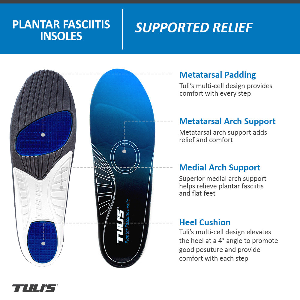 Tuli's Plantar Fasciitis Insoles top view