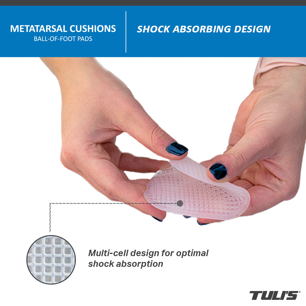 hands bending Tuli's Metatarsal Cushion