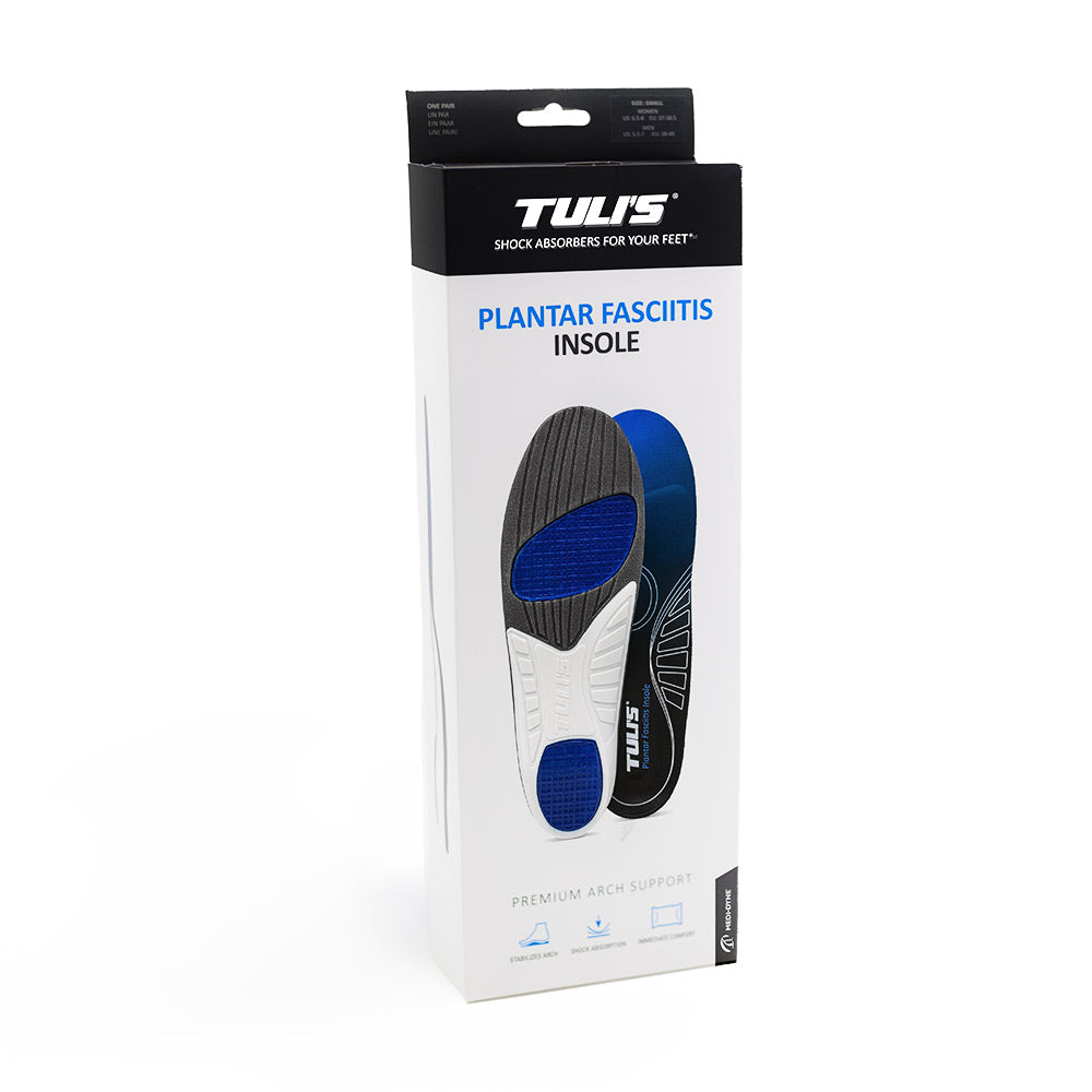 Tuli's Plantar Fasciitis Insoles retail Packaging