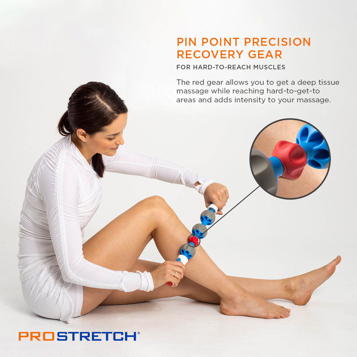 ProStretch Type C Stick Massage Roller pin point precision gear