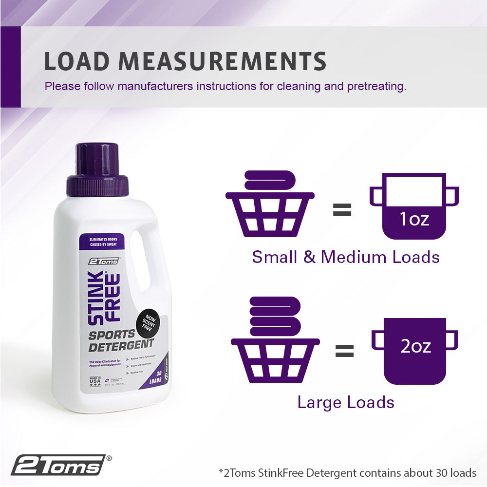 2Toms StinkFree Sport Detergent load measure