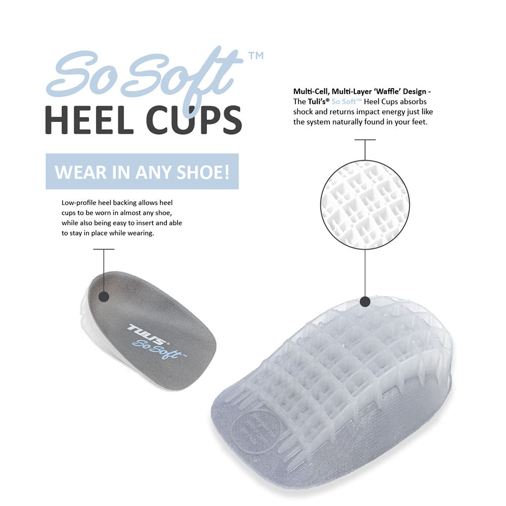 Tuli's So Soft Heel Cups shock absorption design