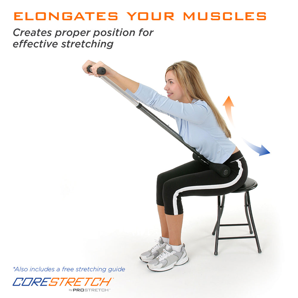 Lady stretching back with CoreStretch