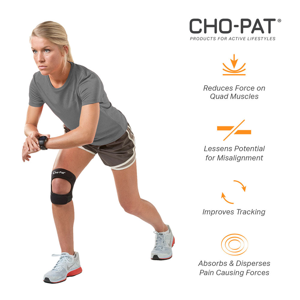 Cho-Pat Dual Action Knee Strap features