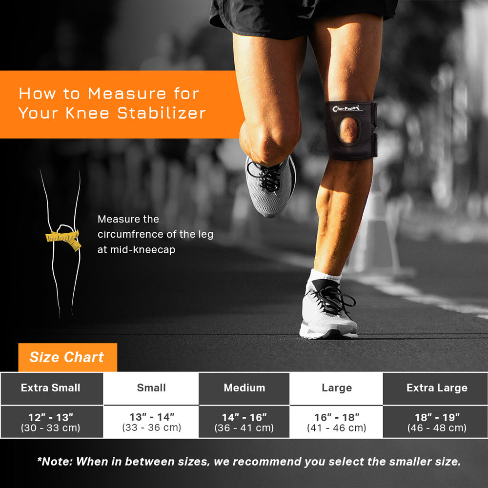 Cho-Pat Knee Stabilizer sizing guide